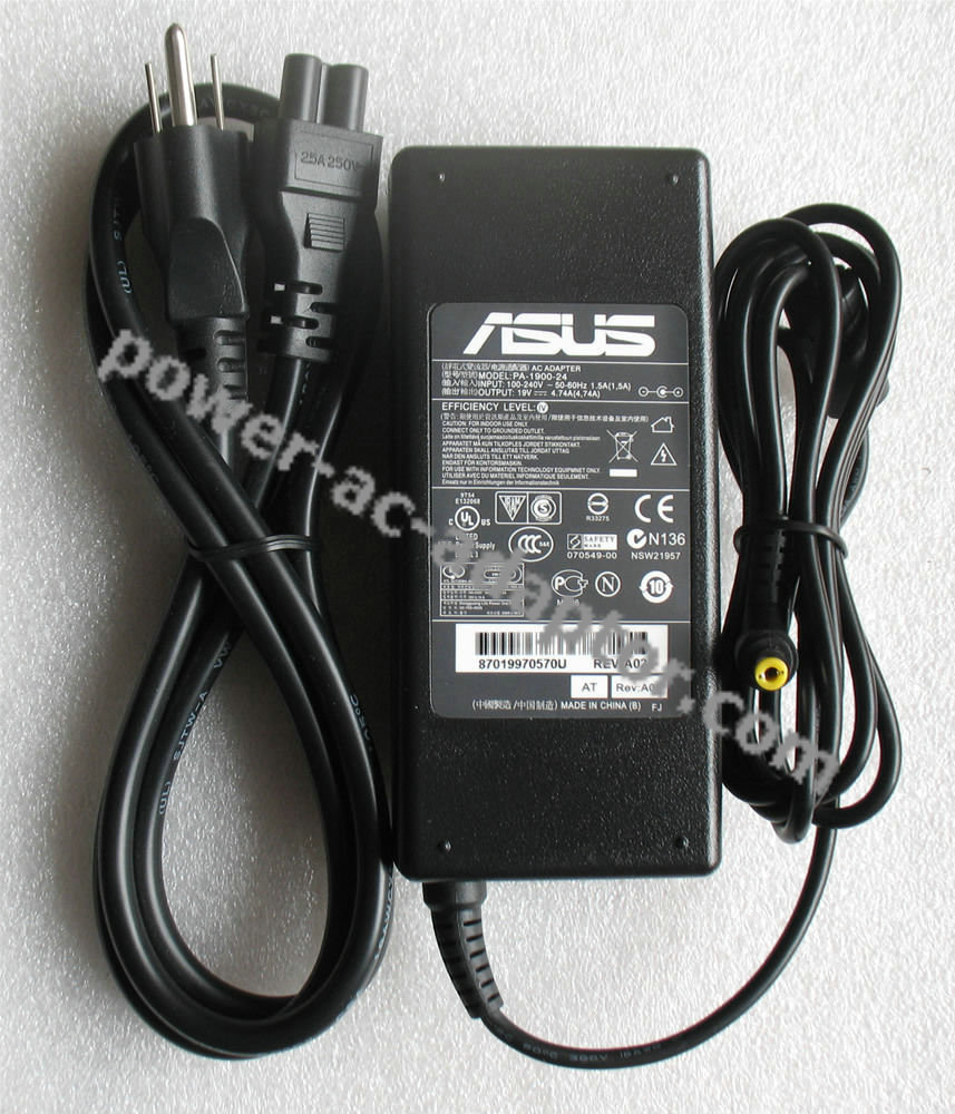 19V 4.74A Genuine Asus F80Cr F80L F80Q F80S AC Adapter Charger